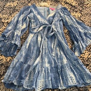 Blue Patterned Dress